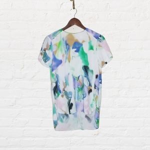 Cos: White Watercolor Blouse Size 6 - image 1